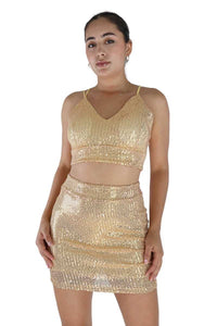 CONJUNTO TOP Y FALDA F12477