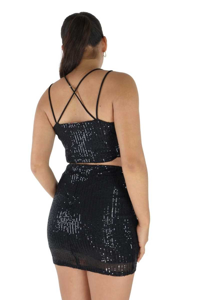 CONJUNTO TOP Y FALDA F12477