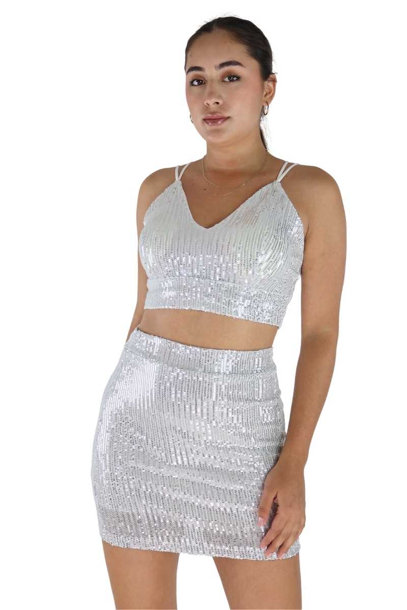 CONJUNTO TOP Y FALDA F12477