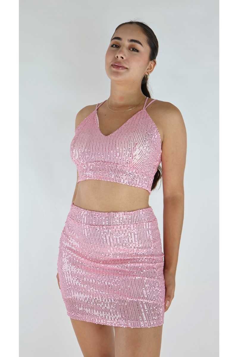 CONJUNTO TOP Y FALDA F12477