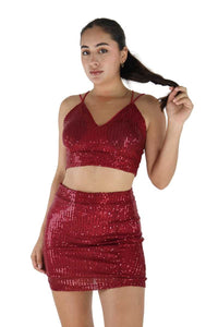 CONJUNTO TOP Y FALDA F12477