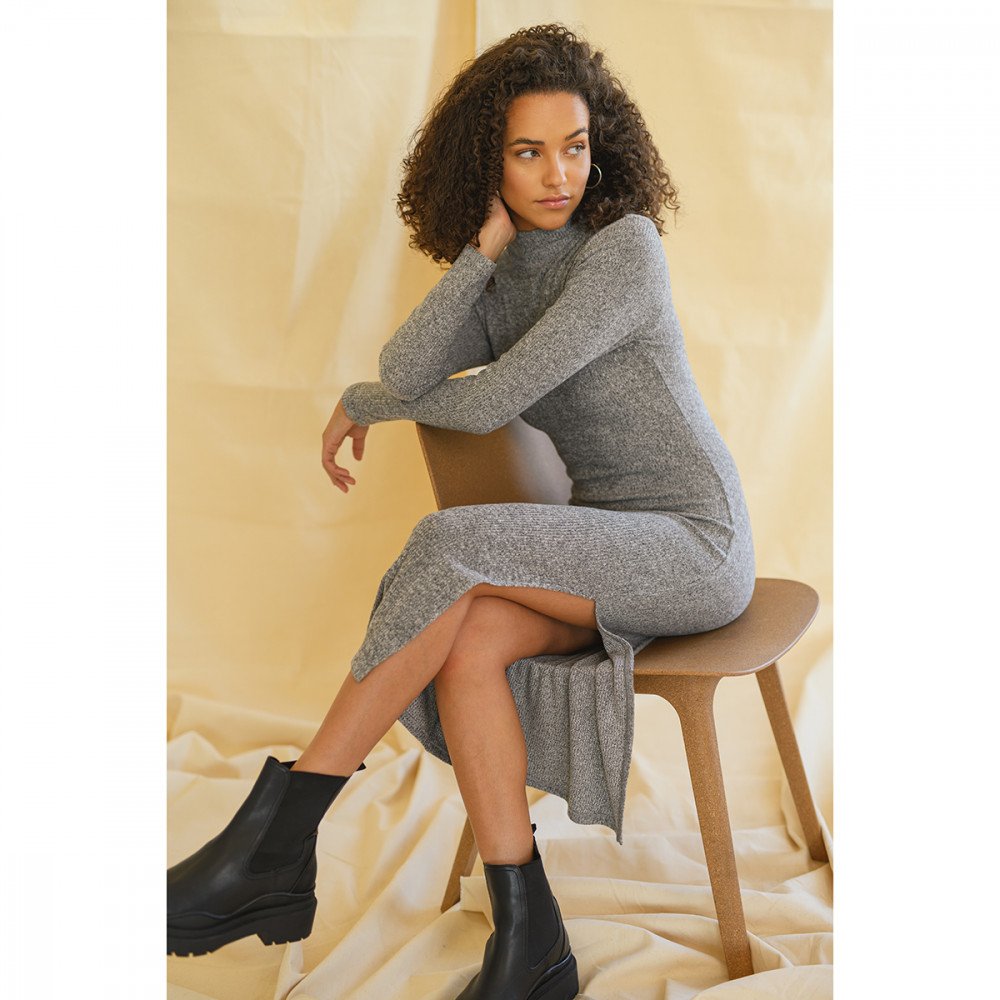 VESTIDO CORTO CASUAL GRIS 111106GR