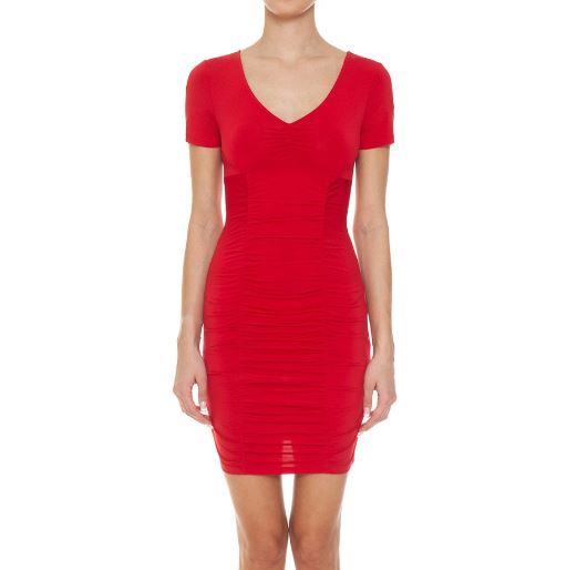 VESTIDO CORTO BASICO ROJO Q11549RJ