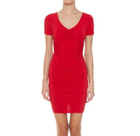 VESTIDO CORTO BASICO ROJO Q11549RJ