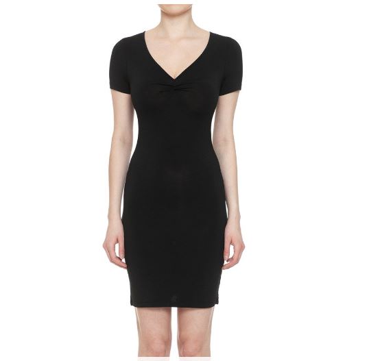 VESTIDO CORTO BASICO NEGRO Q11551NE