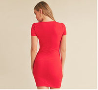 VESTIDO CORTO BASICO ROJO Q11551RJ