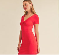 VESTIDO CORTO BASICO ROJO Q11551RJ