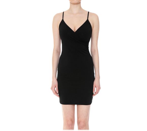 VESTIDO CORTO BASICO NEGRO Q11553NE