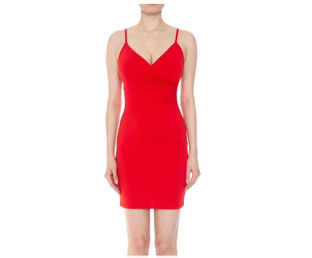 vestido basico rojo