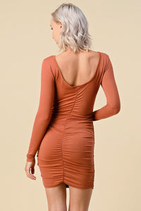 VESTIDO CORTO CASUAL  RUST 110907RU