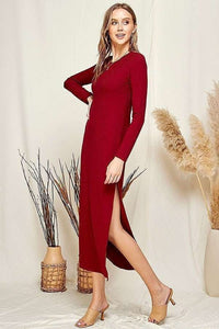 VESTIDO LARGO BASICO TINTO R10925TI