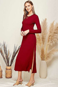 VESTIDO LARGO BASICO TINTO R10925TI