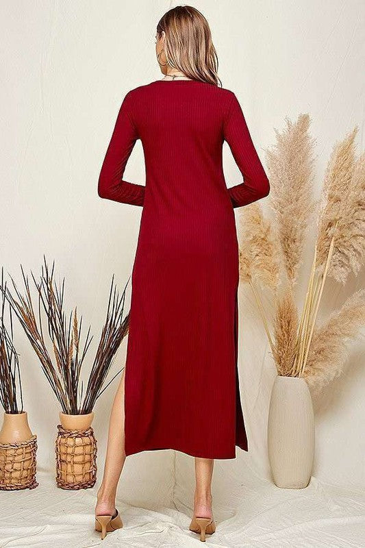 VESTIDO LARGO BASICO TINTO R10925TI