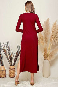 VESTIDO LARGO BASICO TINTO R10925TI
