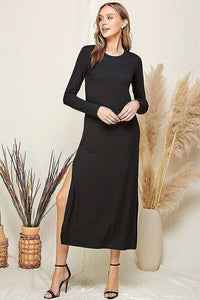 Vestido largo de canale negro