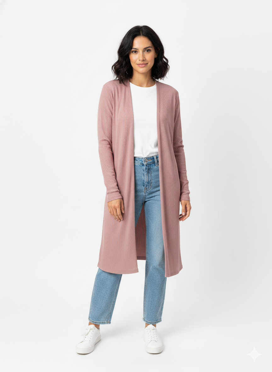CARDIGAN MAUVE E11093MV