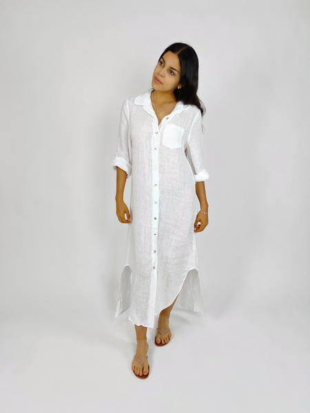 VESTIDO LARGO MANGA LARGA W10992BLU