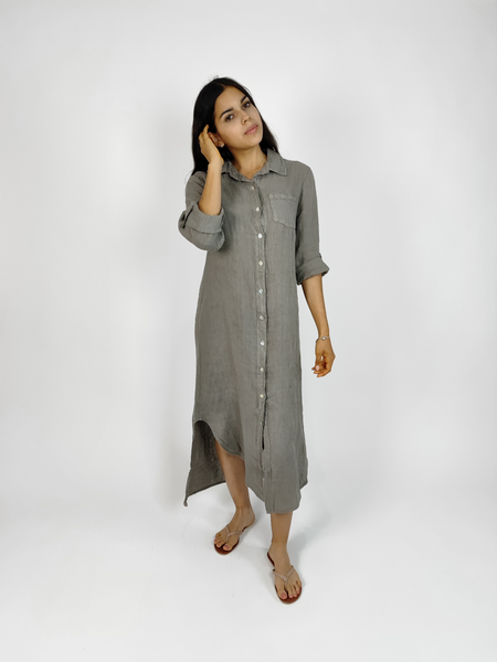 VESTIDO LARGO MANGA LARGA W10992TAU
