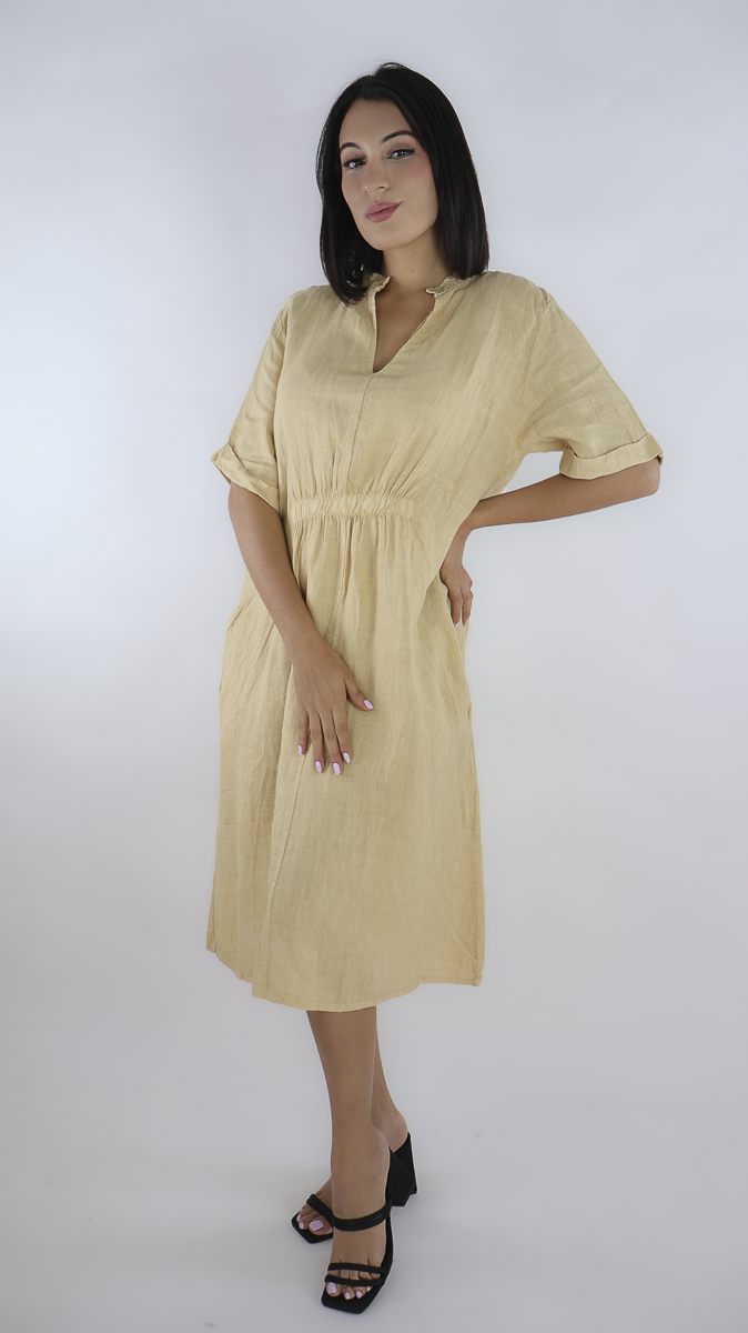 VESTIDO CORTO LINO N12586