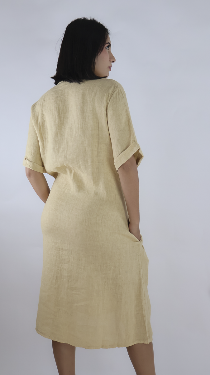 VESTIDO CORTO LINO N12586