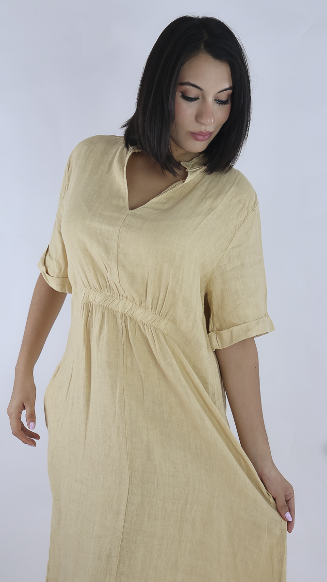 VESTIDO CORTO LINO N12586