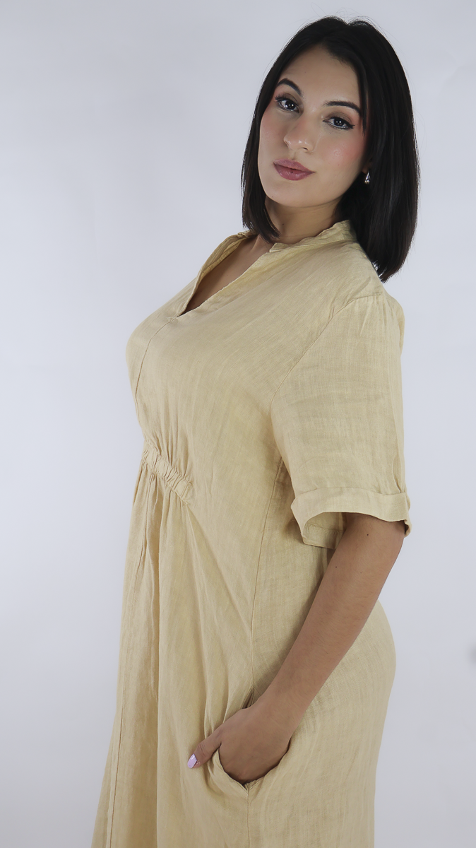 VESTIDO CORTO LINO N12586