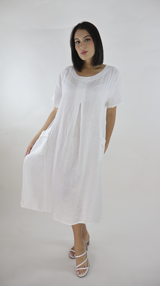 VESTIDO CORTO LINO N12588