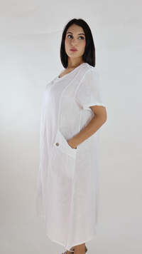 VESTIDO CORTO LINO N12588