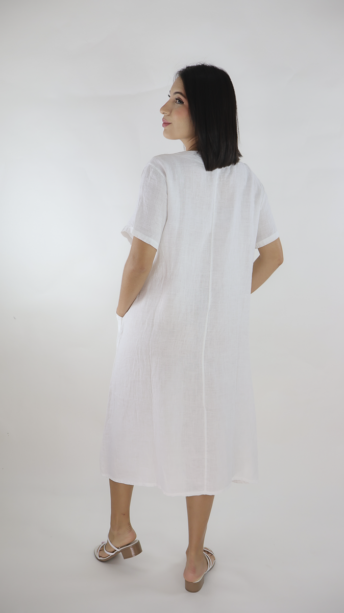 VESTIDO CORTO LINO N12588