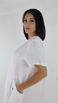 VESTIDO CORTO LINO N12588