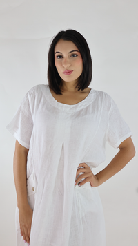 VESTIDO CORTO LINO N12588