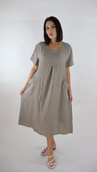 VESTIDO CORTO LINO N12588