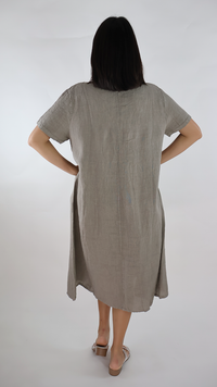 VESTIDO CORTO LINO N12588