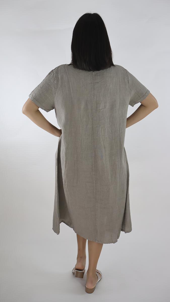 VESTIDO CORTO LINO N12588