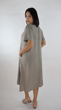 VESTIDO CORTO LINO N12588