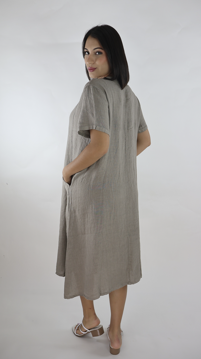 VESTIDO CORTO LINO N12588