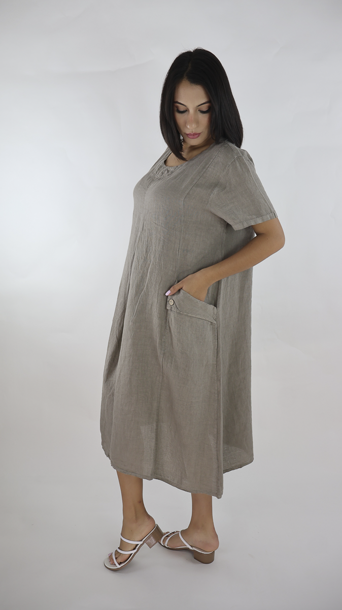 VESTIDO CORTO LINO N12588