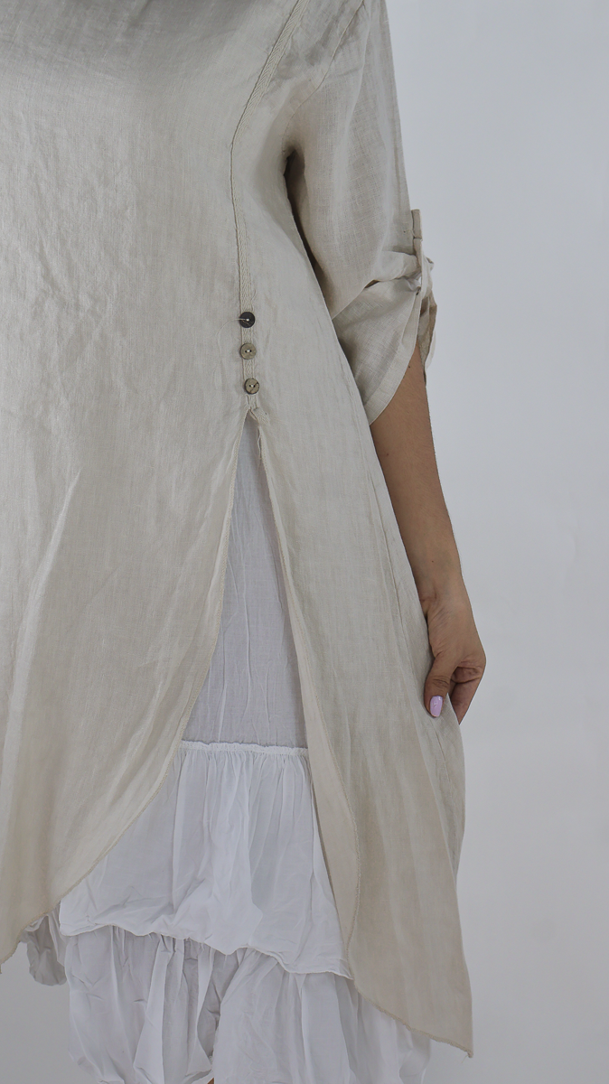 VESTIDO CORTO LINO N12596