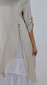 VESTIDO CORTO LINO N12596