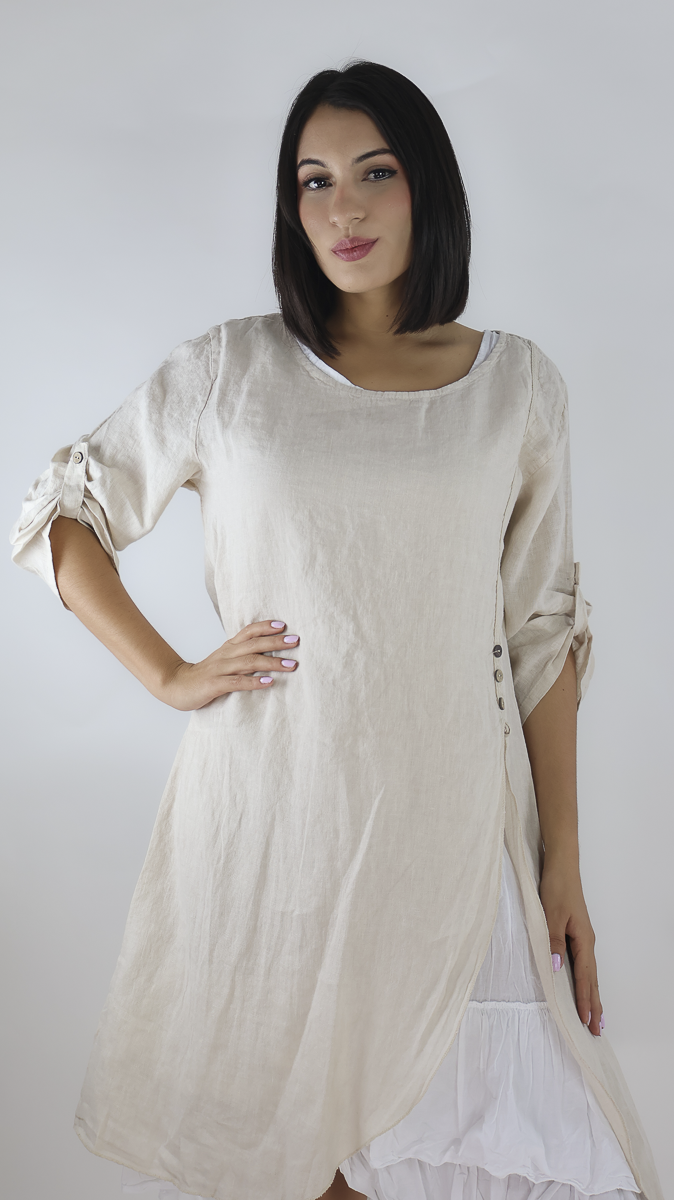 VESTIDO CORTO LINO N12596