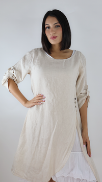 VESTIDO CORTO LINO N12596