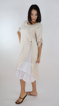 VESTIDO CORTO LINO N12596