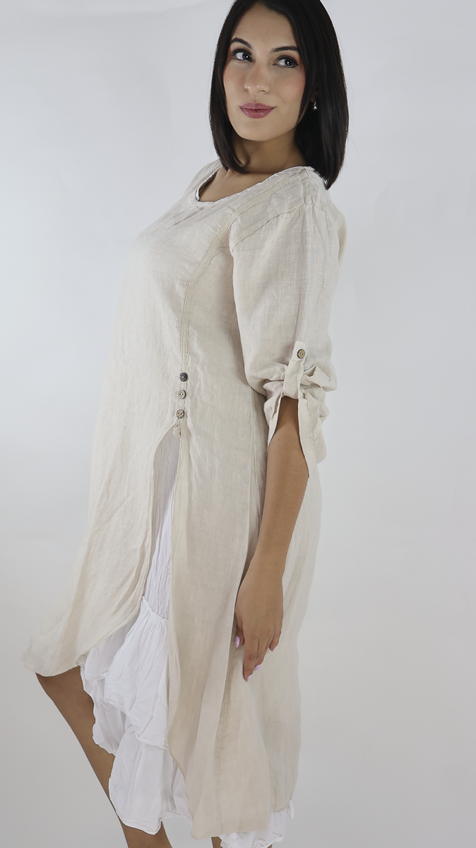 VESTIDO CORTO LINO N12596