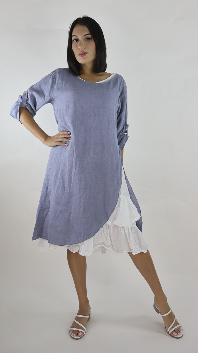 VESTIDO CORTO LINO N12596