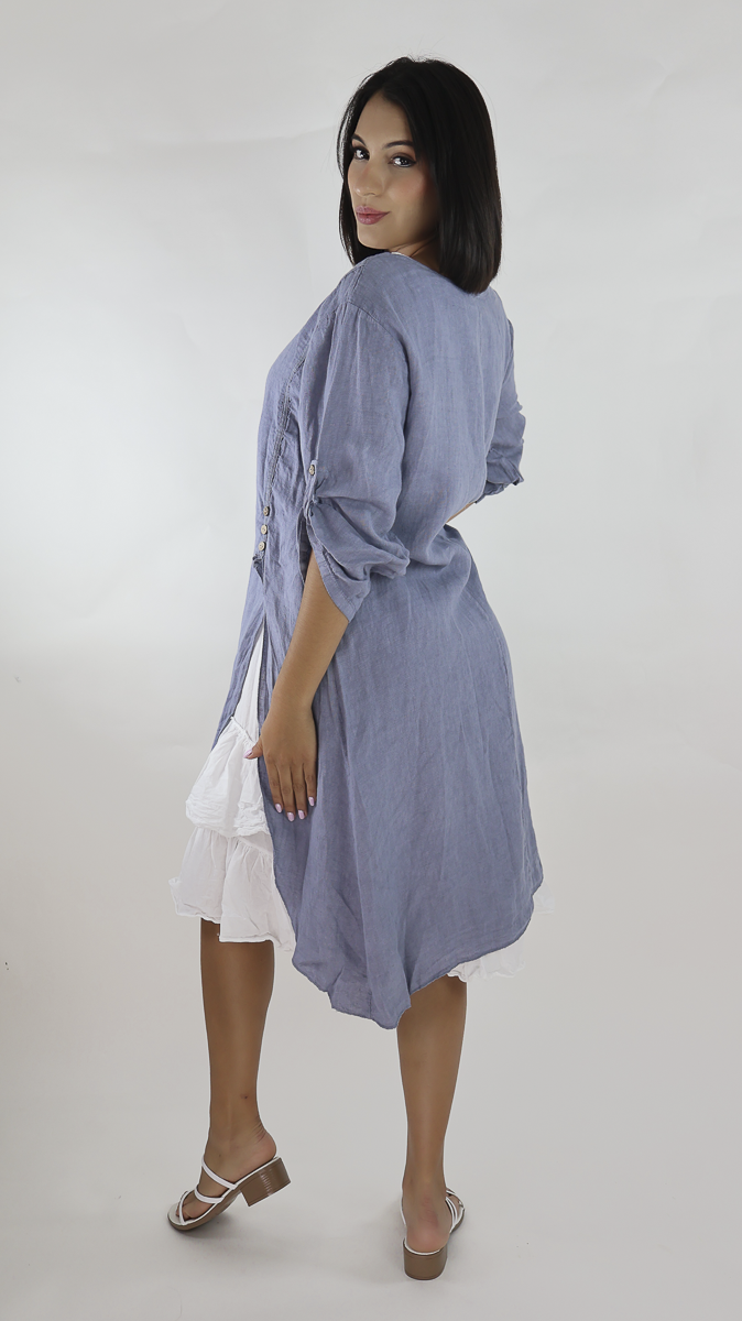 VESTIDO CORTO LINO N12596