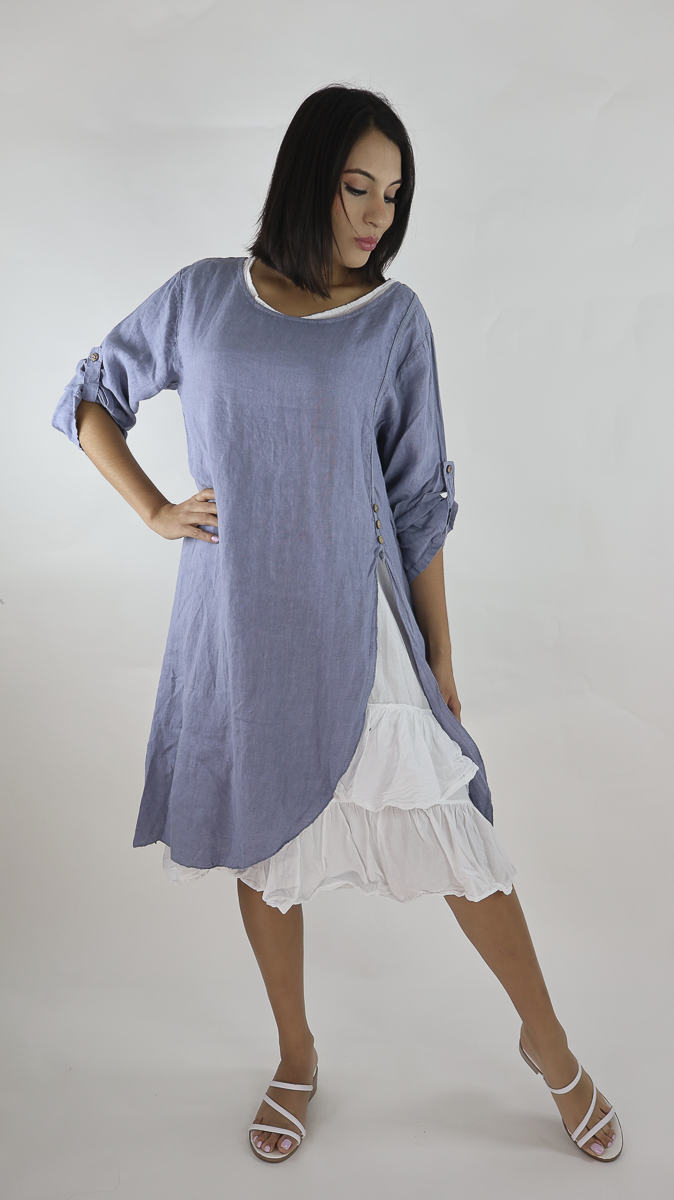 VESTIDO CORTO LINO N12596