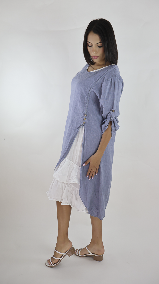 VESTIDO CORTO LINO N12596