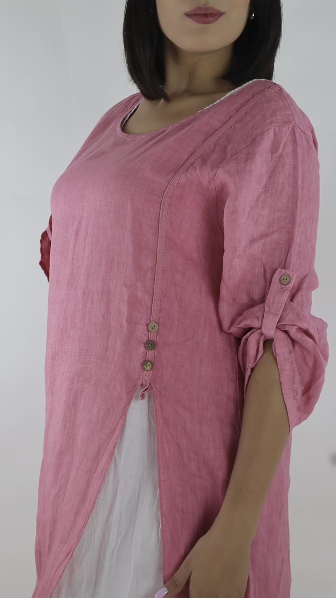 VESTIDO CORTO LINO N12596