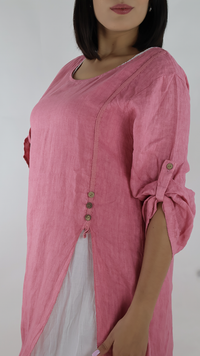 VESTIDO CORTO LINO N12596