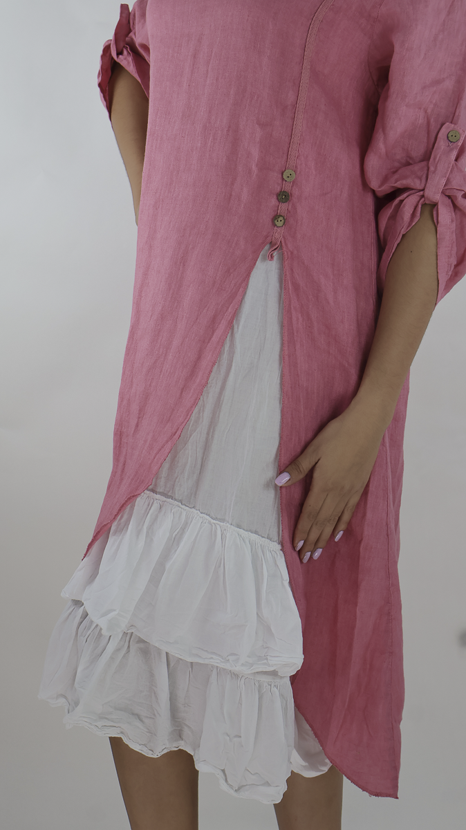 VESTIDO CORTO LINO N12596
